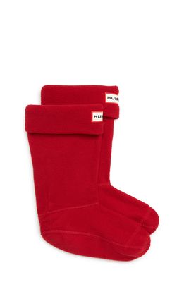 Hunter Fleece Welly Boot Socks in Military Red