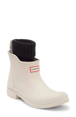 Hunter Indoor/Outdoor Chelsea Sock Boot in Cast/Black