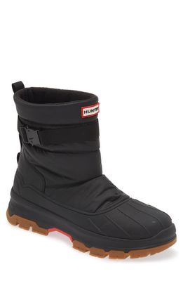 Hunter Intrepid Waterproof Snow Boot in Black/Natural Gum