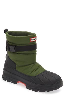 Hunter Intrepid Waterproof Snow Boot in Flexing Green/Black 