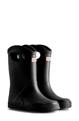 Hunter Kids' First Classic Pull-On Waterproof Rain Boot in Black