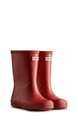 Hunter Kids' First Classic Rain Boot in Military Red