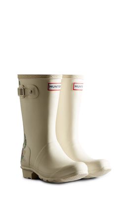Hunter Kids' Floral Print Rain Boot in Shaded White