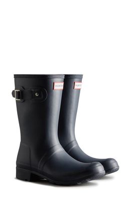 Hunter Original Tour Short Packable Waterproof Rain Boot in Navy