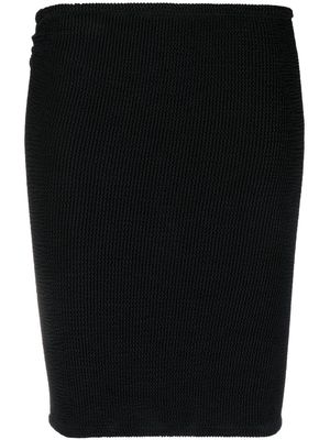 Hunza G crinkled-finish mini skirt - Black