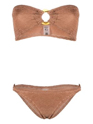 Hunza G Gloria ring-detail bikini set - Brown
