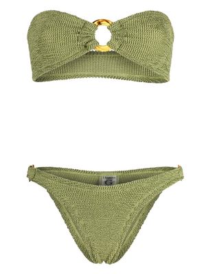 Hunza G Gloria ring-detail bikini set - Green