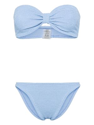Hunza G Jean crinkled strapless bikini - Blue