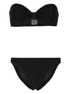 Hunza G Jean metallic-threading bikini - Black