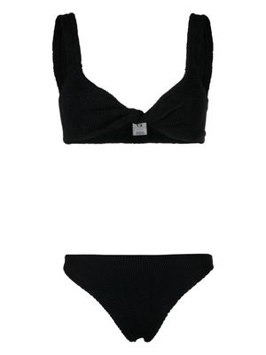 Hunza G Juno crinkled bikini set - Black