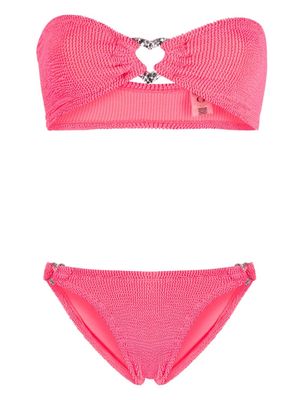 Hunza G Nikole crinkle-effect bikini - Pink