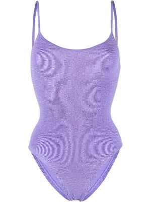 Hunza G Pamela crinkle swimsuit - Purple