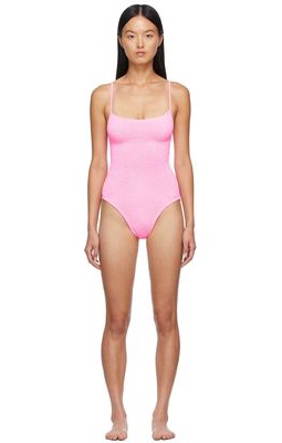 Hunza G Pink Pamela One-Piece Swimsuit