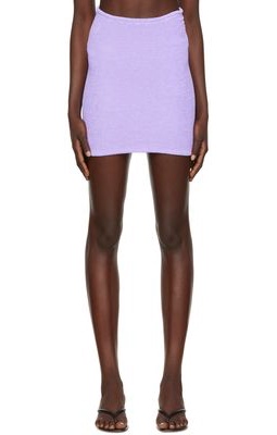Hunza G Purple Nylon Miniskirt