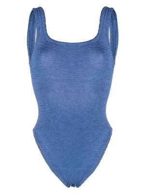 Hunza G Square Neck swimsuit - Blue