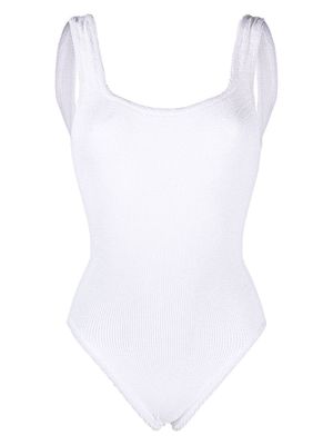 Hunza G square-neck swimsuit - White