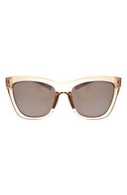 Hurley 56mm Polarized Square Sunglasses in Sand