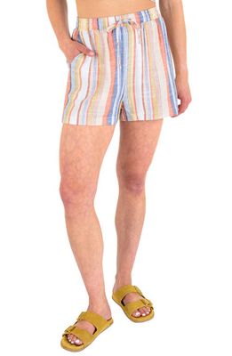 Hurley Charlie Stripe Pull On Shorts in Berry Multi
