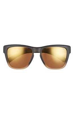 Hurley Deep Sea 54mm Polarized Square Sunglasses in Matte Blk/khaki/Smoke Green
