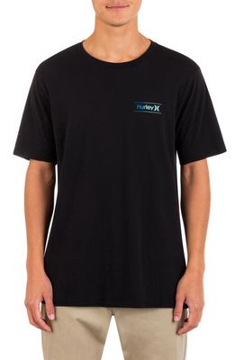 Hurley Everyday Oao Slashed Logo Graphic Tee in Black 