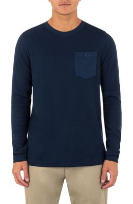 Hurley Felton Thermal Knit Crewneck in Night Force