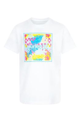 Hurley Kids' Box Fill Graphic Tee in White