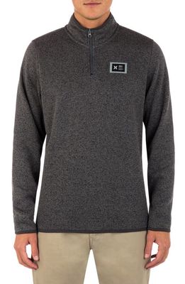 Hurley Mesa Ridgeline Quarter Zip Fleece Sweatshirt in Ion Grey