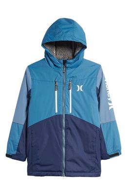 Hurley Mountain Snowboard Hooded Jacket in Rift Blue