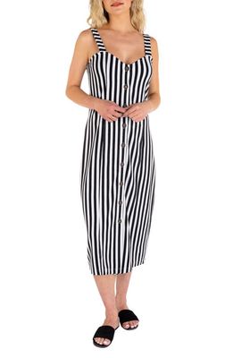 Hurley Vera Stripe Button-Up Midi Dress