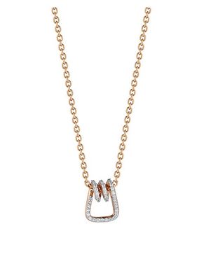 Huxley 18K Rose Gold & 0.11 TCW Diamond Pendant Necklace