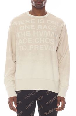 HVMAN Cotton Graphic Sweatshirt in Cream