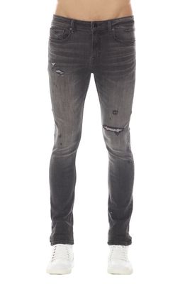 HVMAN Strat Ripped Super Skinny Jeans in Scarab