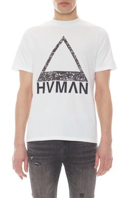 HVMAN Triangle Eyes Graphic Tee in White
