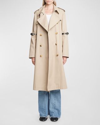 Hybrid Belted Long Trench Coat
