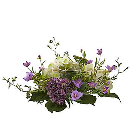 Hydrangea Berry Candelabrum by Nearly Natural