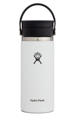 Hydro Flask 16-Ounce Coffee Flask with Flex Sip Lid in White
