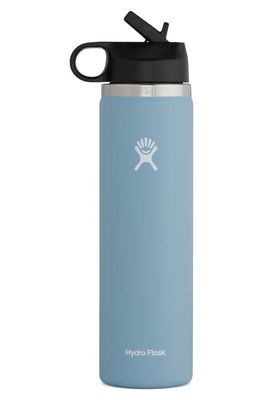 Hydro Flask 24-Ounce Wide Mouth Water Bottle with Straw Lid in Rain