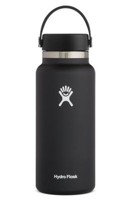 Hydro Flask 32-Ounce Wide Mouth Cap Water Bottle in Black