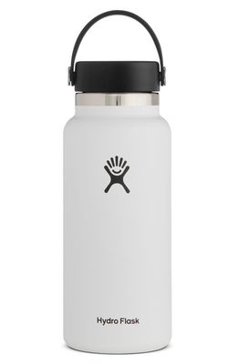Hydro Flask 32-Ounce Wide Mouth Cap Water Bottle in White 2.0