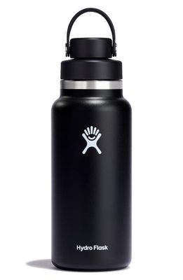 Hydro Flask 32-Ounce Wide Mouth Water Bottle with Flex Chug Cap in Black