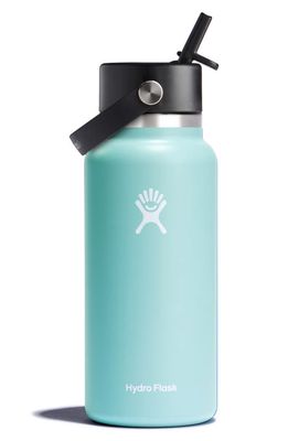 Hydro Flask 32-Ounce Wide Mouth Water Bottle with Straw Lid in Dew