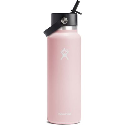 Hydro Flask 40-Ounce Wide Mouth Flex Straw Cap Water Bottle in Trillium 