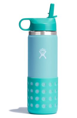 Hydro Flask Kids' 20-Ounce Wide Mouth Water Bottle with Straw Lid in Mirage
