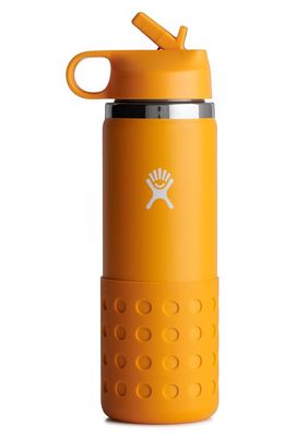 Hydro Flask Kids' 20-Ounce Wide Mouth Water Bottle with Straw Lid in Starfish