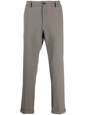 Hydrogen patterned-jacquard straight-leg trousers - Neutrals