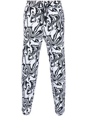 Hydrogen swirl-print drawstring trousers - White