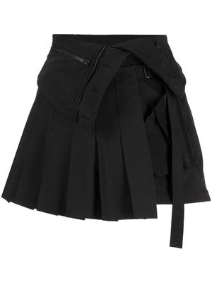 Hyein Seo buckle-fastening pleated skirt - Black