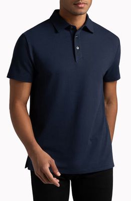 Hypernatural Dagger Supima® Cotton Blend Slim Fit Polo in Midnight Navy 