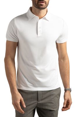 Hypernatural Dagger Supima® Cotton Blend Slim Fit Polo in White 