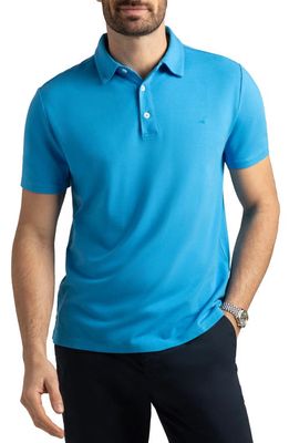 Hypernatural El Capitán Classic Fit Supima® Cotton Blend Piqué Golf Polo in Mediterranean Blue 